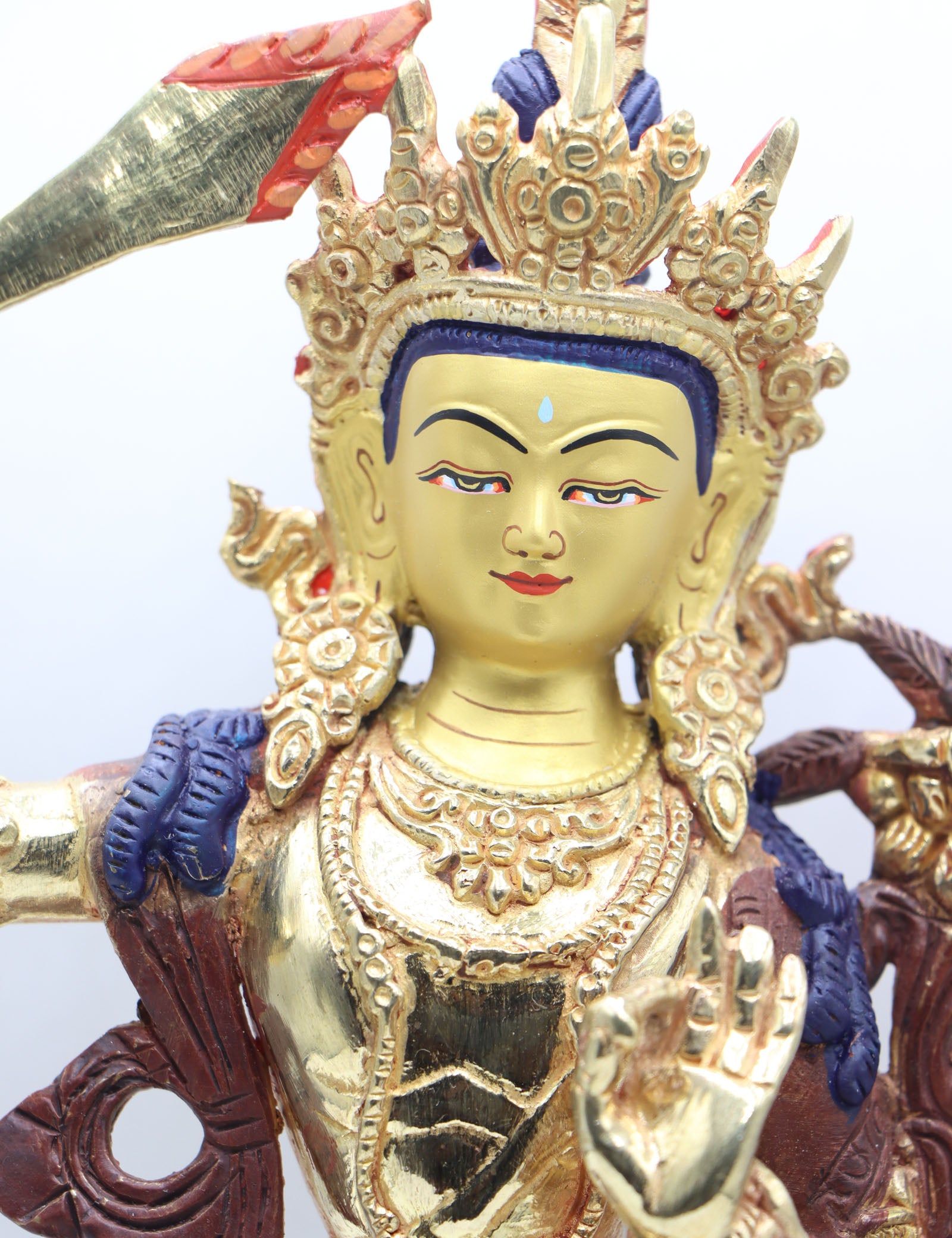 Manjushri Statue for guarding against ignorance and aiding in spiritual progress.