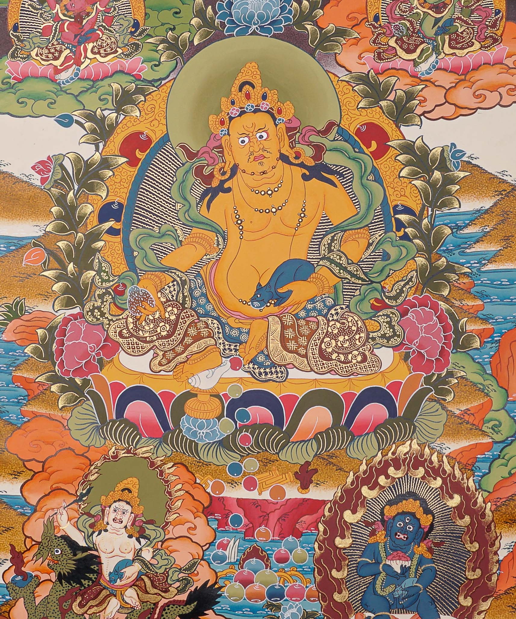 5 Zambala Thangka Painting - Himalayas Shop