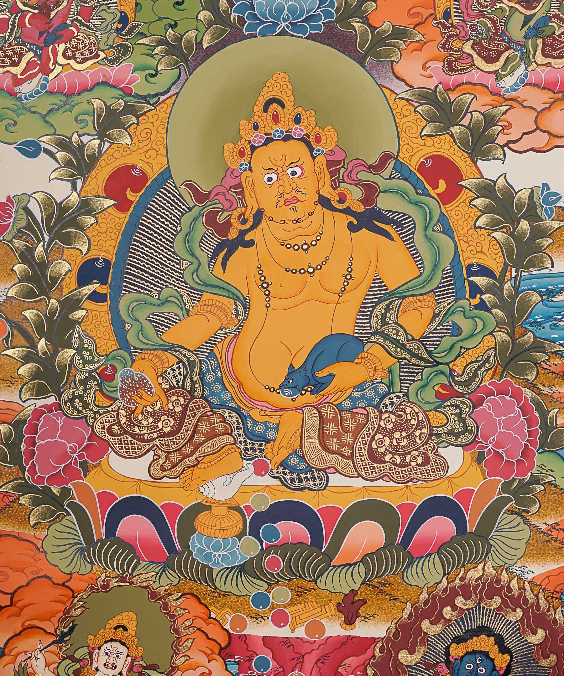 5 Zambala Thangka Painting - Himalayas Shop