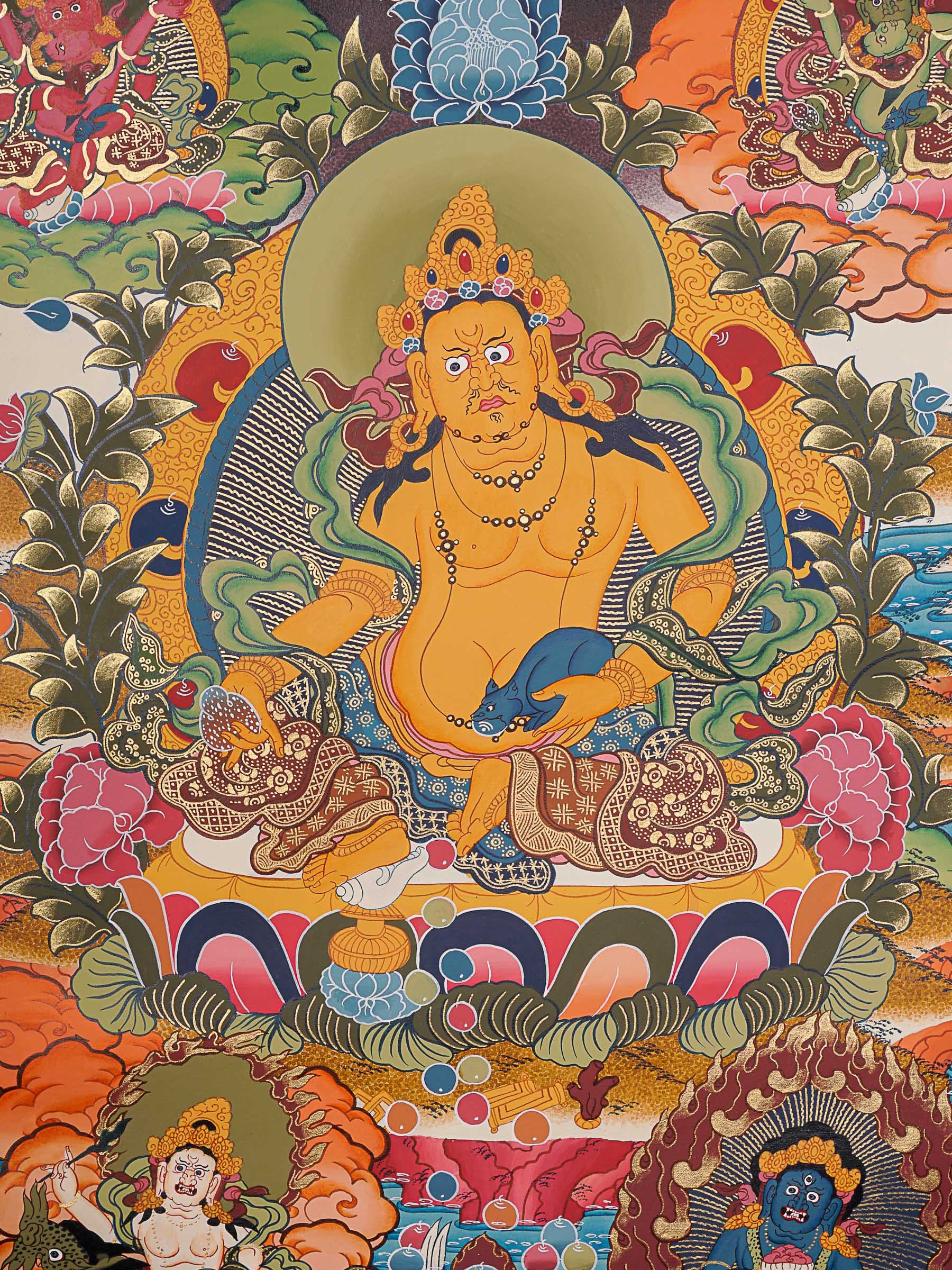 5 Zambala Thangka Painting - Himalayas Shop