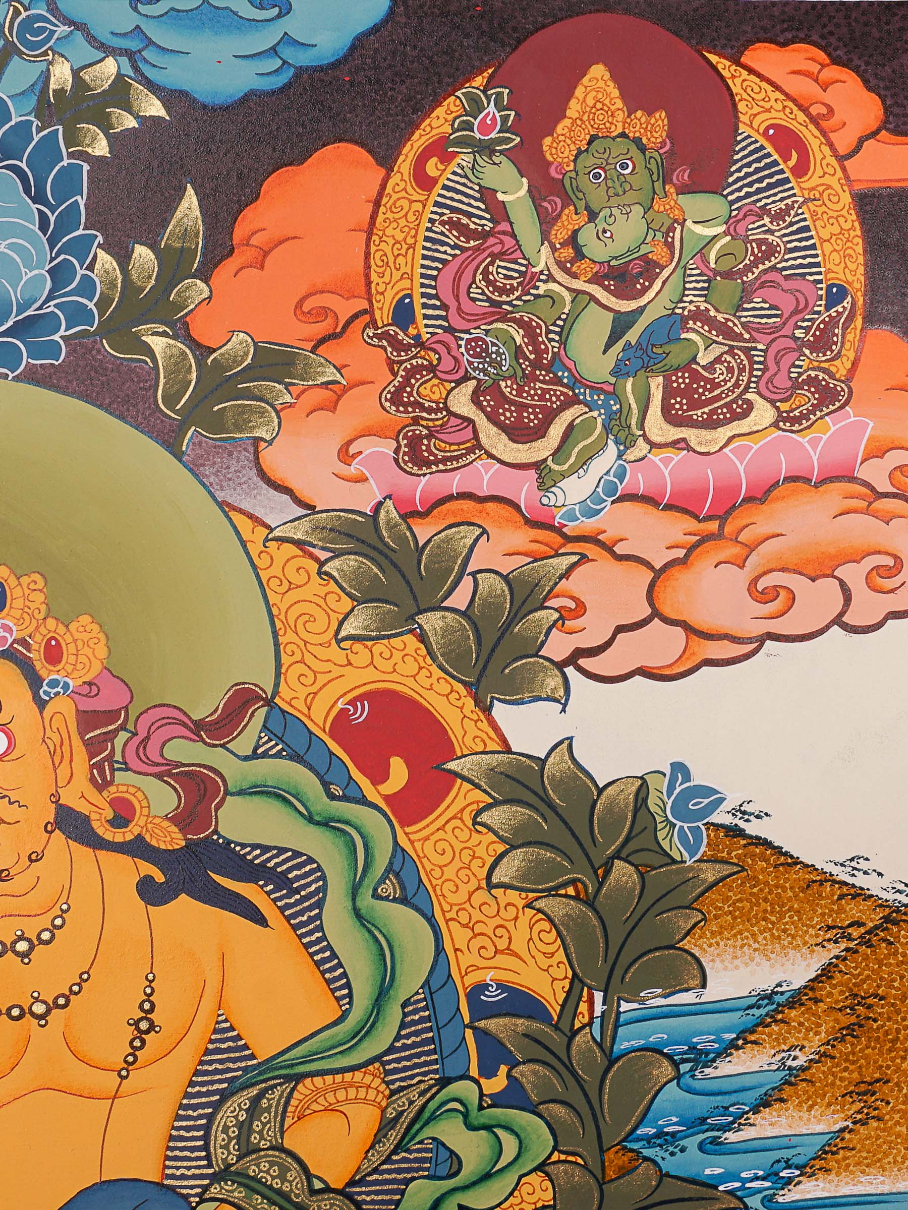 5 Zambala Thangka Painting - Himalayas Shop