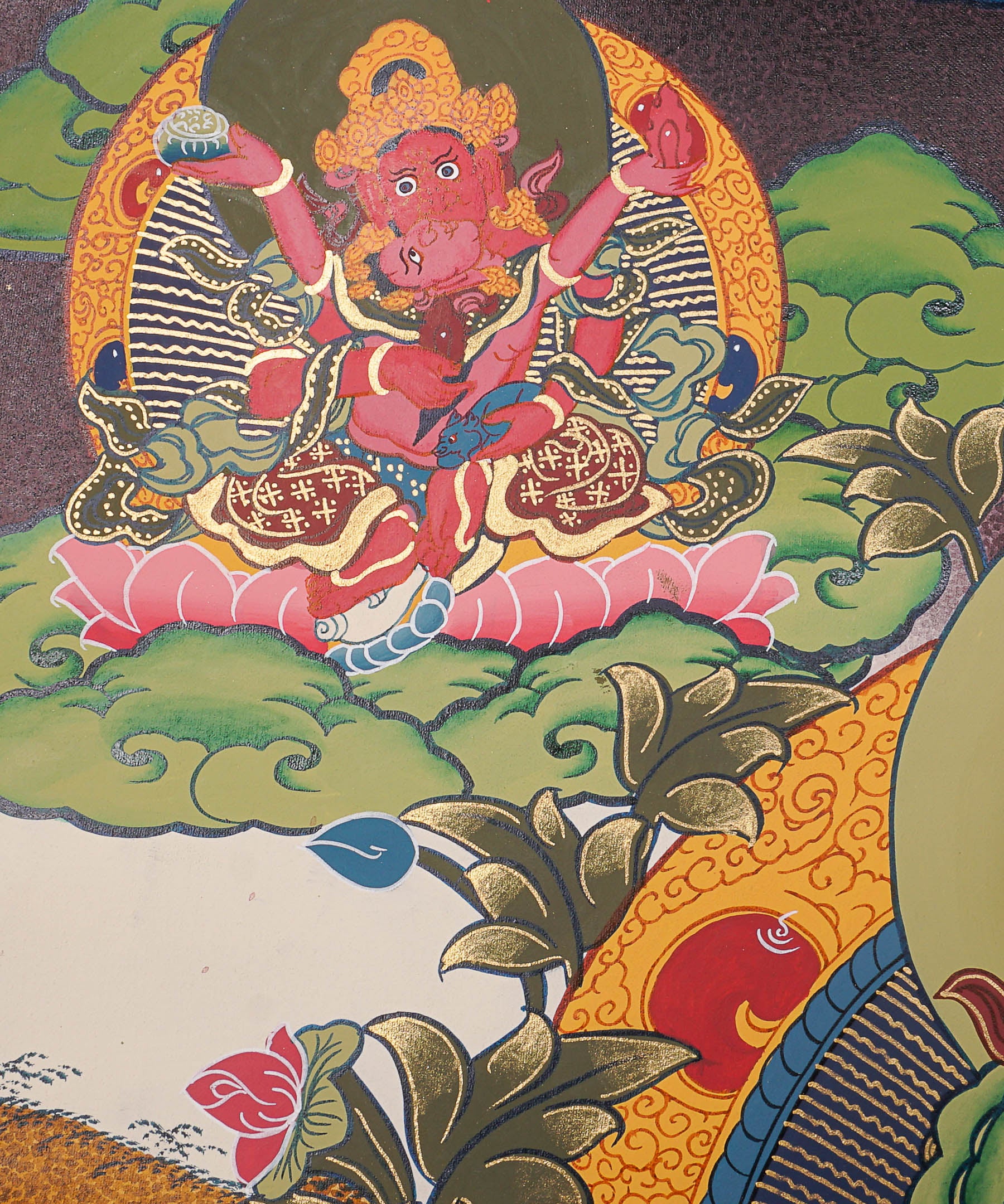 5 Zambala Thangka Painting - Himalayas Shop