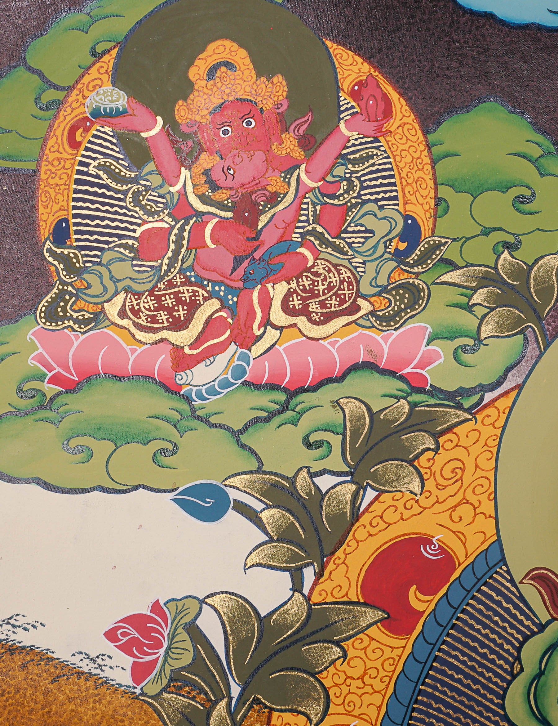 5 Zambala Thangka Painting - Himalayas Shop