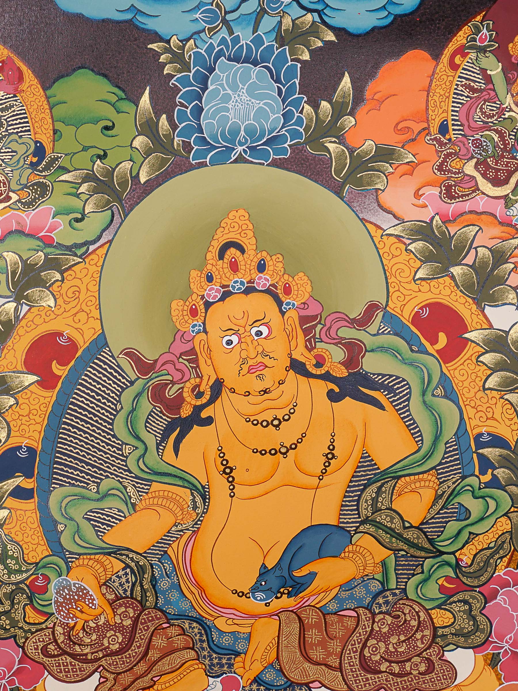 5 Zambala Thangka Painting - Himalayas Shop