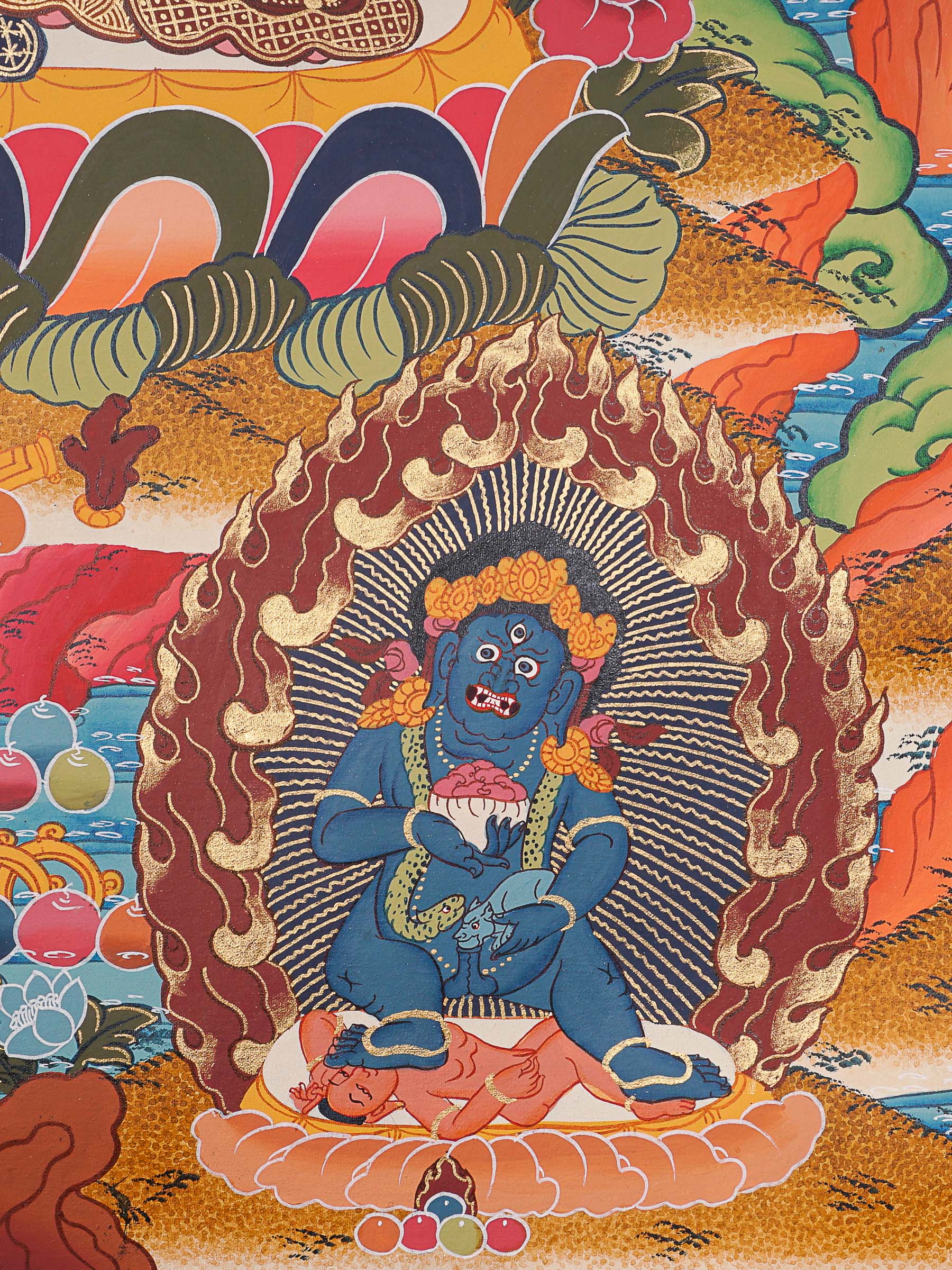 5 Zambala Thangka Painting - Himalayas Shop