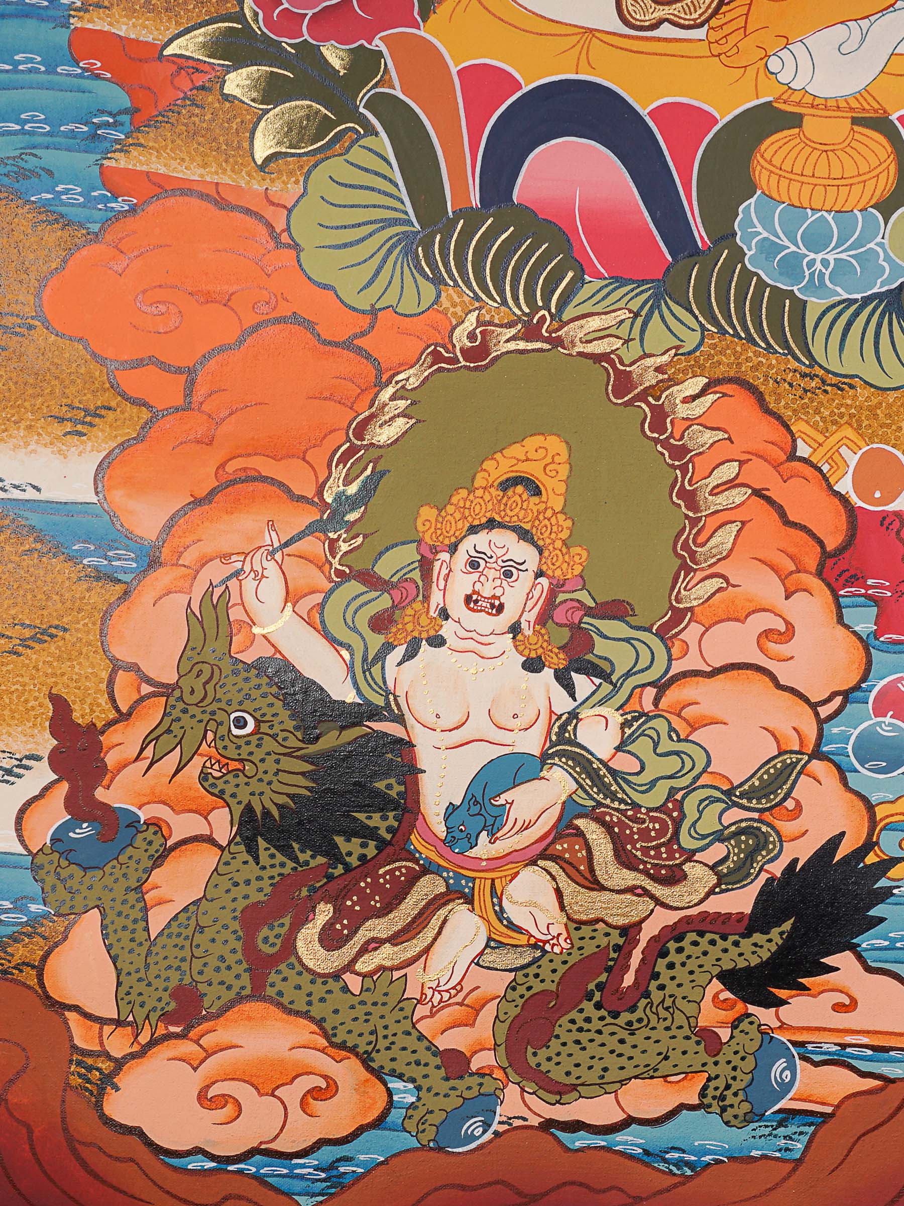 5 Zambala Thangka Painting - Himalayas Shop