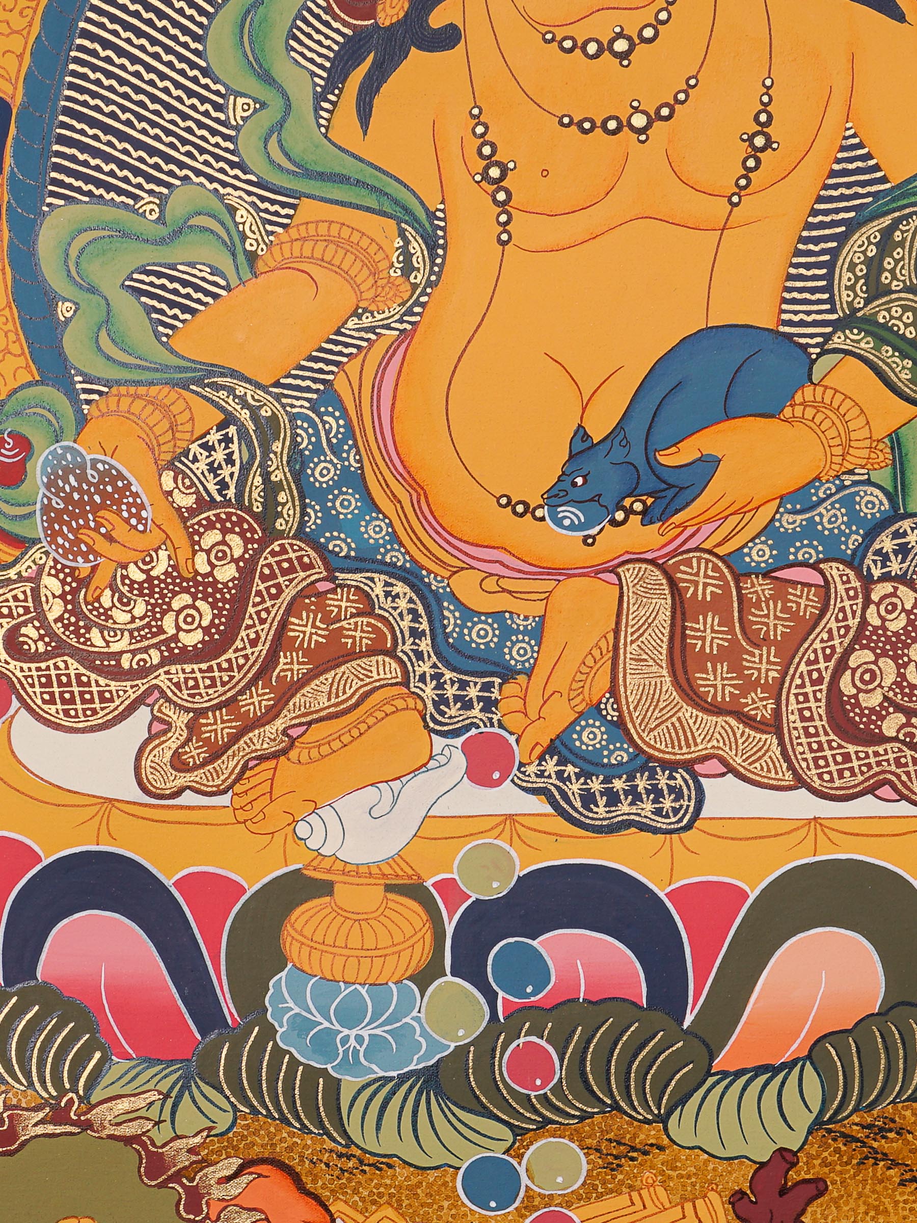 5 Zambala Thangka Painting - Himalayas Shop