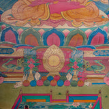 Antique Amitabha Buddha Thangka - Tibetan Painting