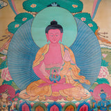 Antique Amitabha Buddha Thangka - Tibetan Painting