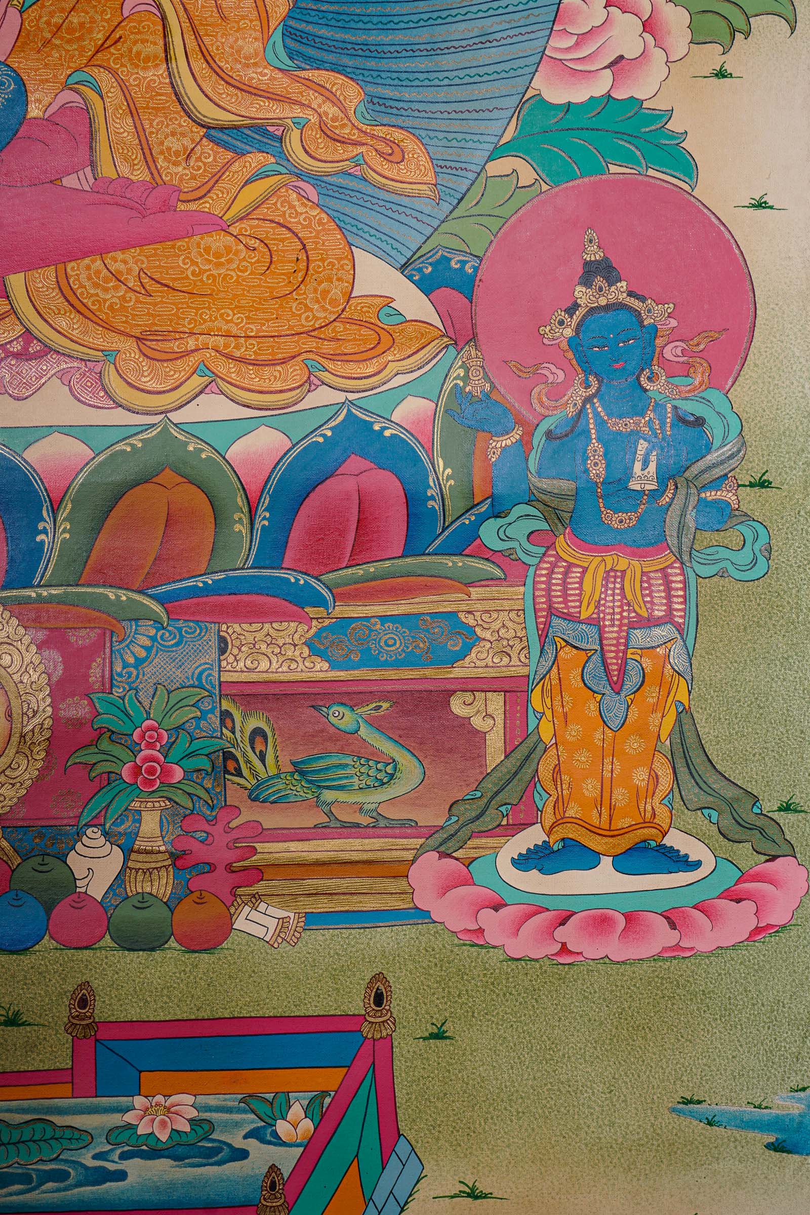 Antique Amitabha Buddha Thangka - Tibetan Painting