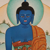 Medicine Buddha Thangka Painting for meditation.