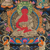 Amitabha Buddha Thangka - Handpainted Art