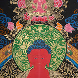 Amitabha Buddha Thangka - Handpainted Art