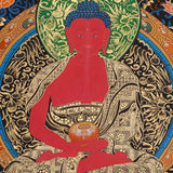 Amitabha Buddha Thangka - Handpainted Art