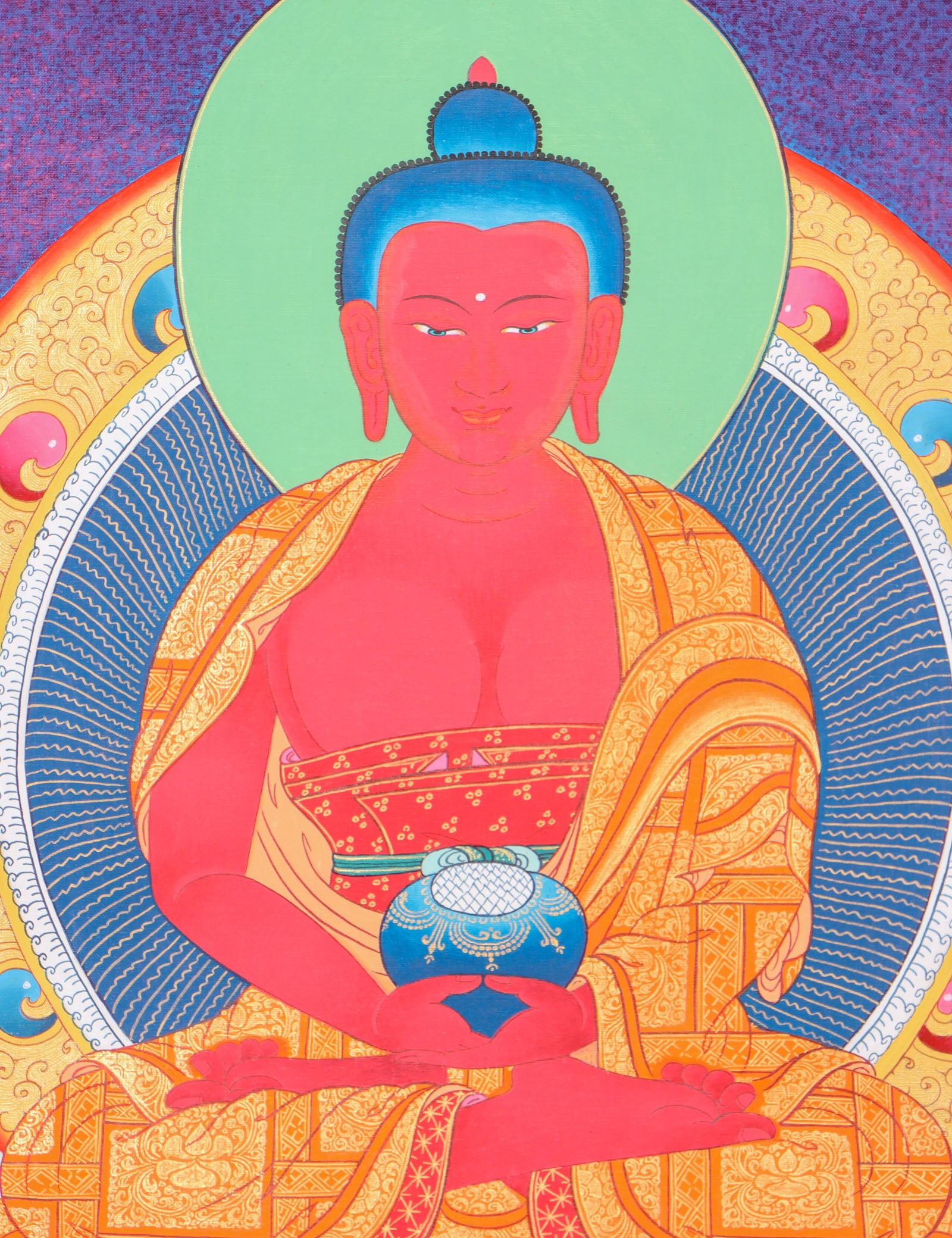 Amitabha Buddha Thangka for meditation.