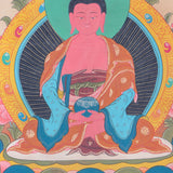 Amitabha Brocade Thangka Painting for rituals and ceremonies.