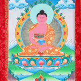 Amitabha Brocade Thangka Painting for meditation.