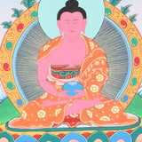 Amitabha Brocade Thangka Painting for meditation.