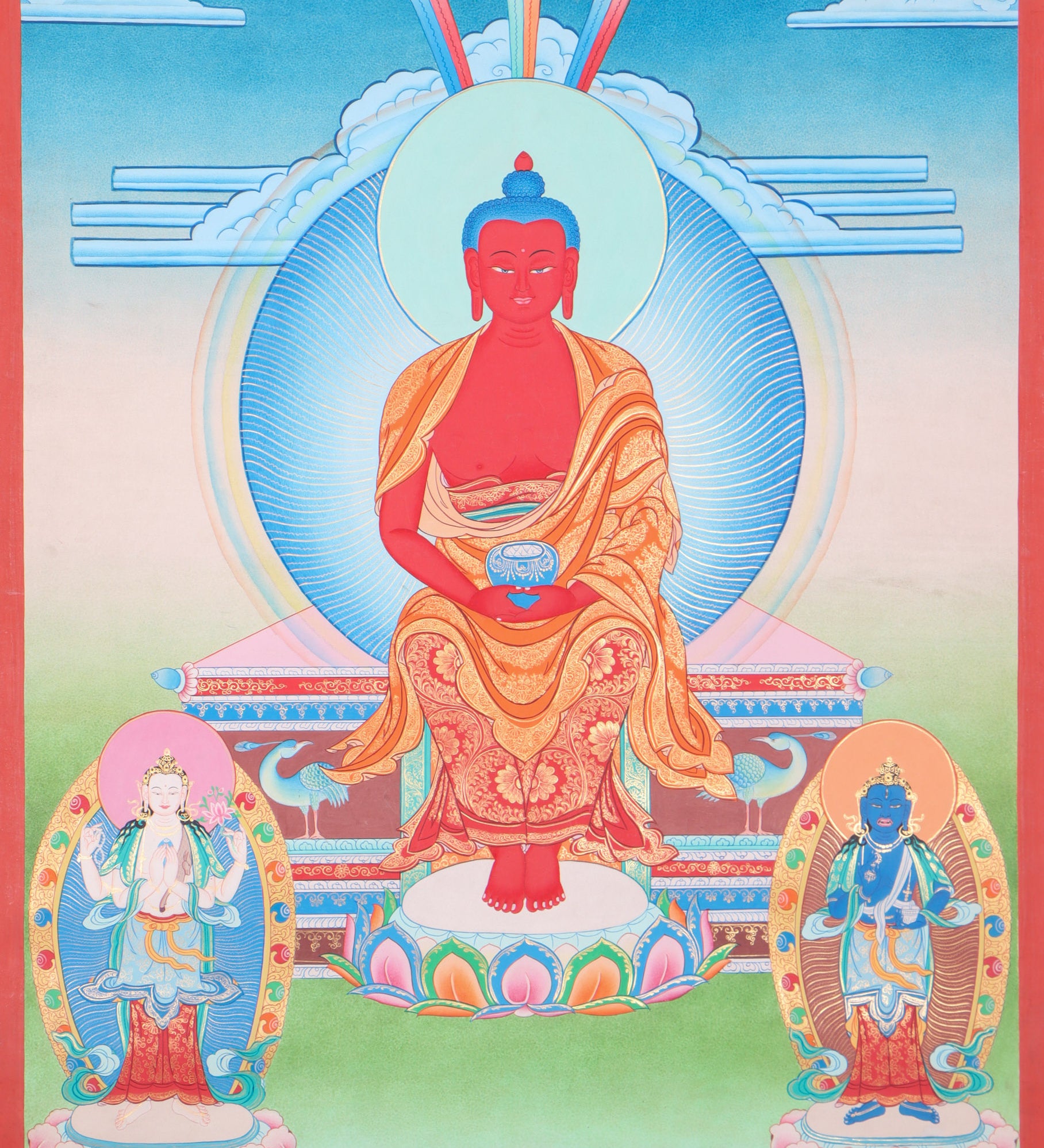 Amitabha Buddha Thangka - Tibetan Painting