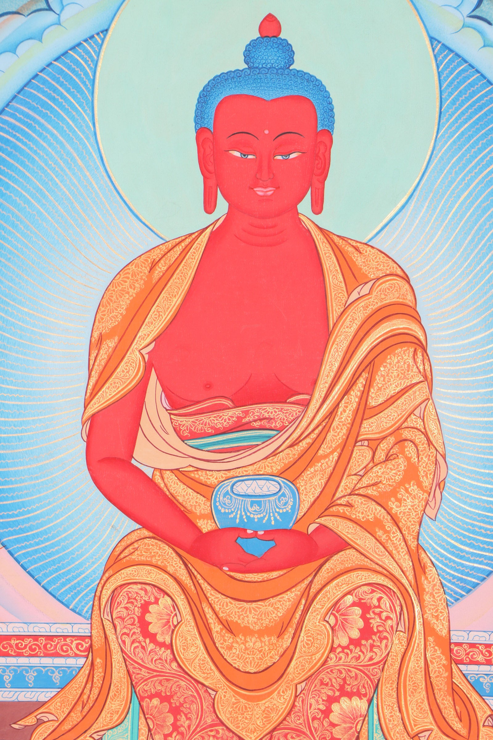 Amitabha Buddha Thangka - Tibetan Painting