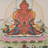 Amitayus Buddha Thangka - Handpainted Art