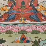 Amitayus Buddha Thangka - Handpainted Art