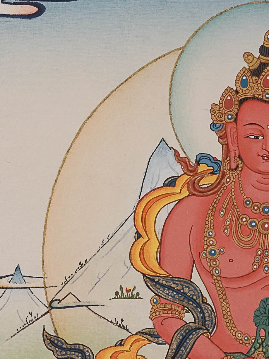 Amitayus Buddha Thangka - Handpainted Art