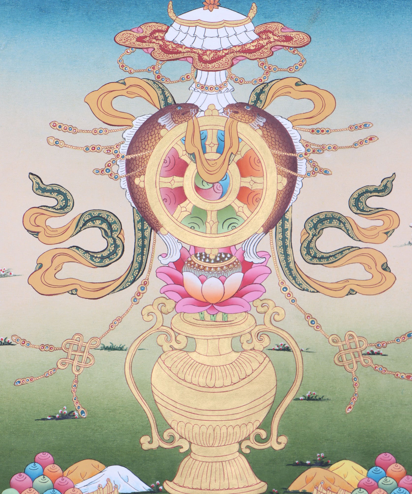 Asthamangal Thangka for spiritual guidance and protection.