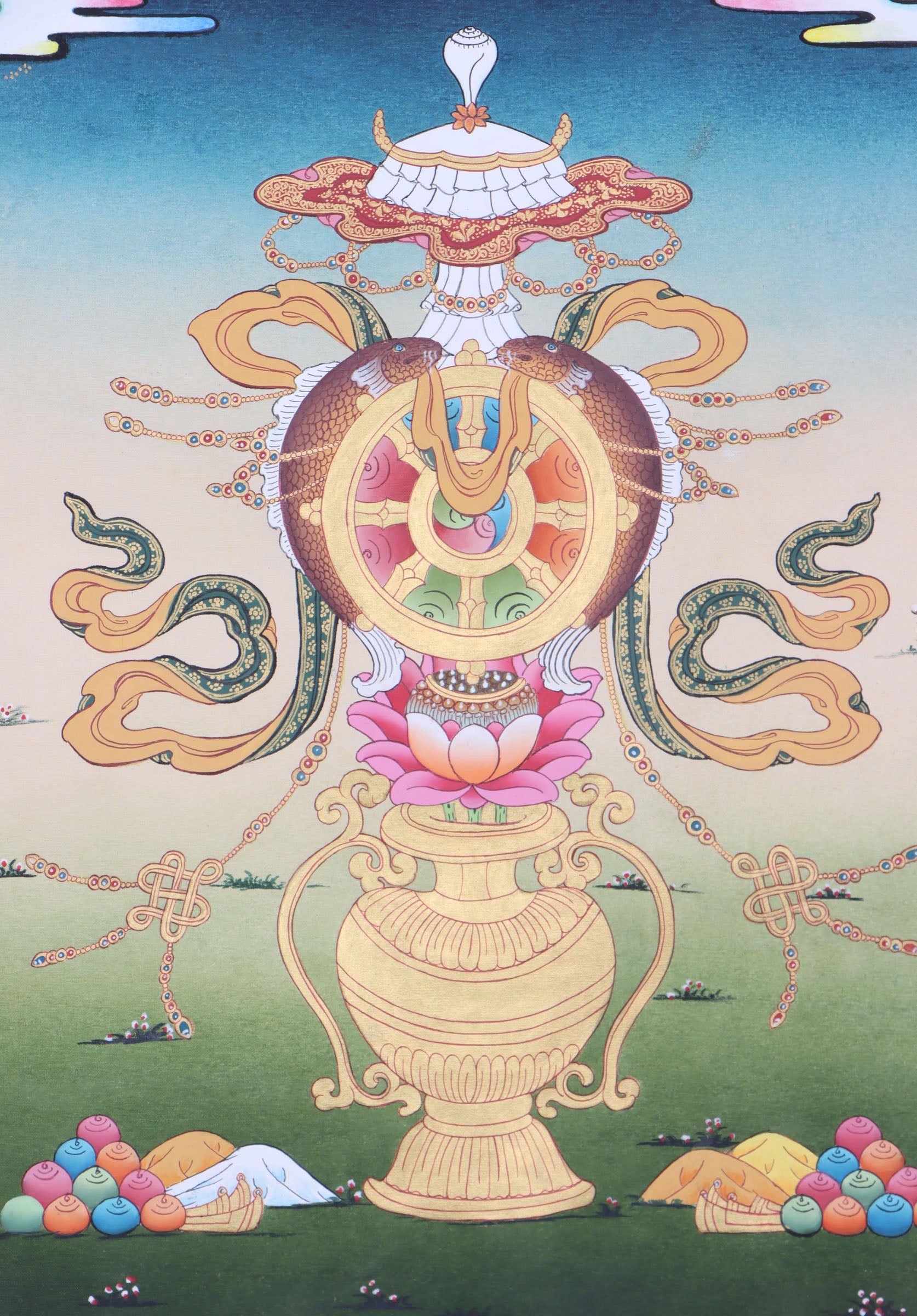 Asthamangal Thangka for spiritual guidance and protection.