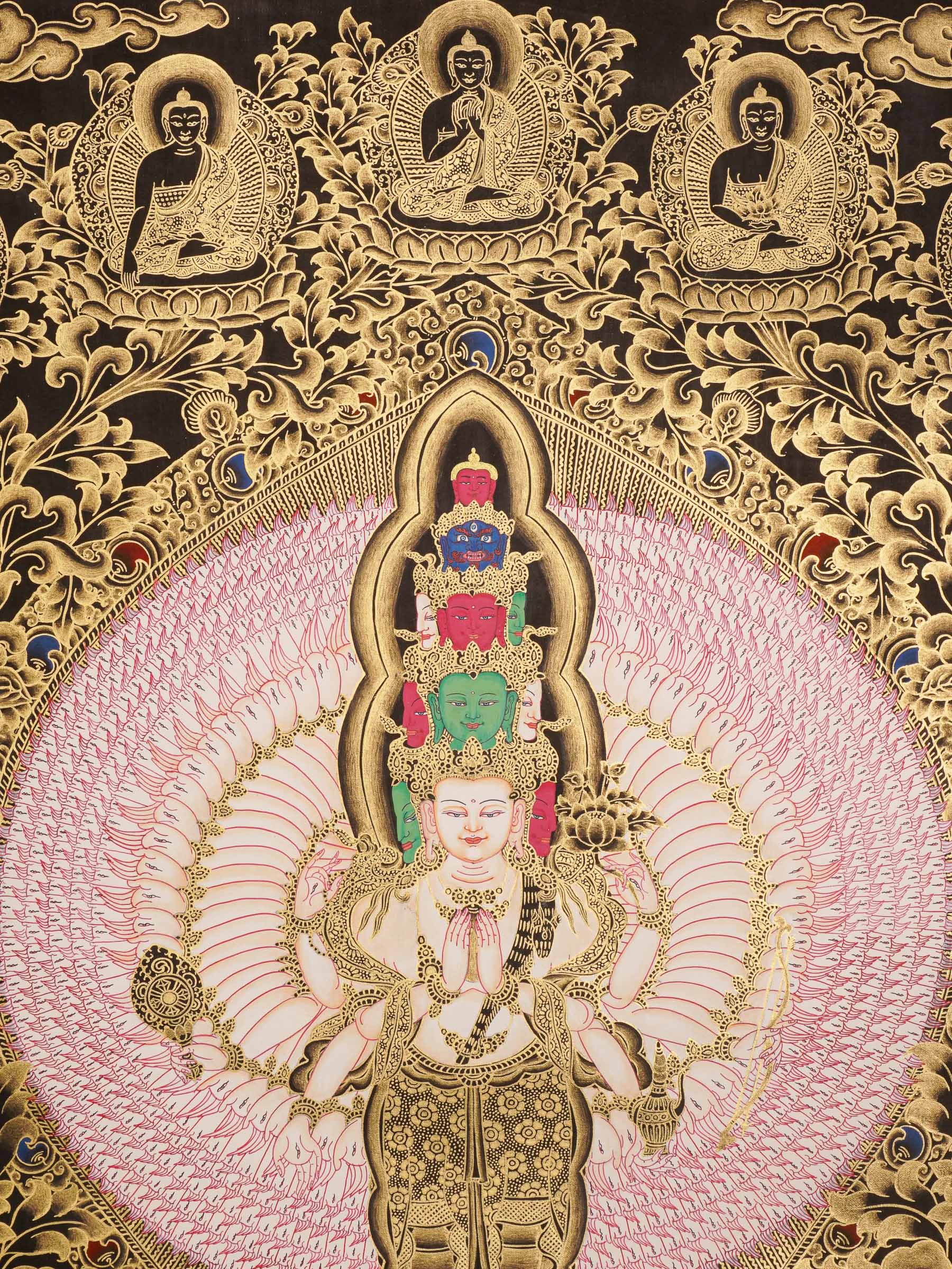 Avalokeshwor Thangka Painting for wall hanging decor.