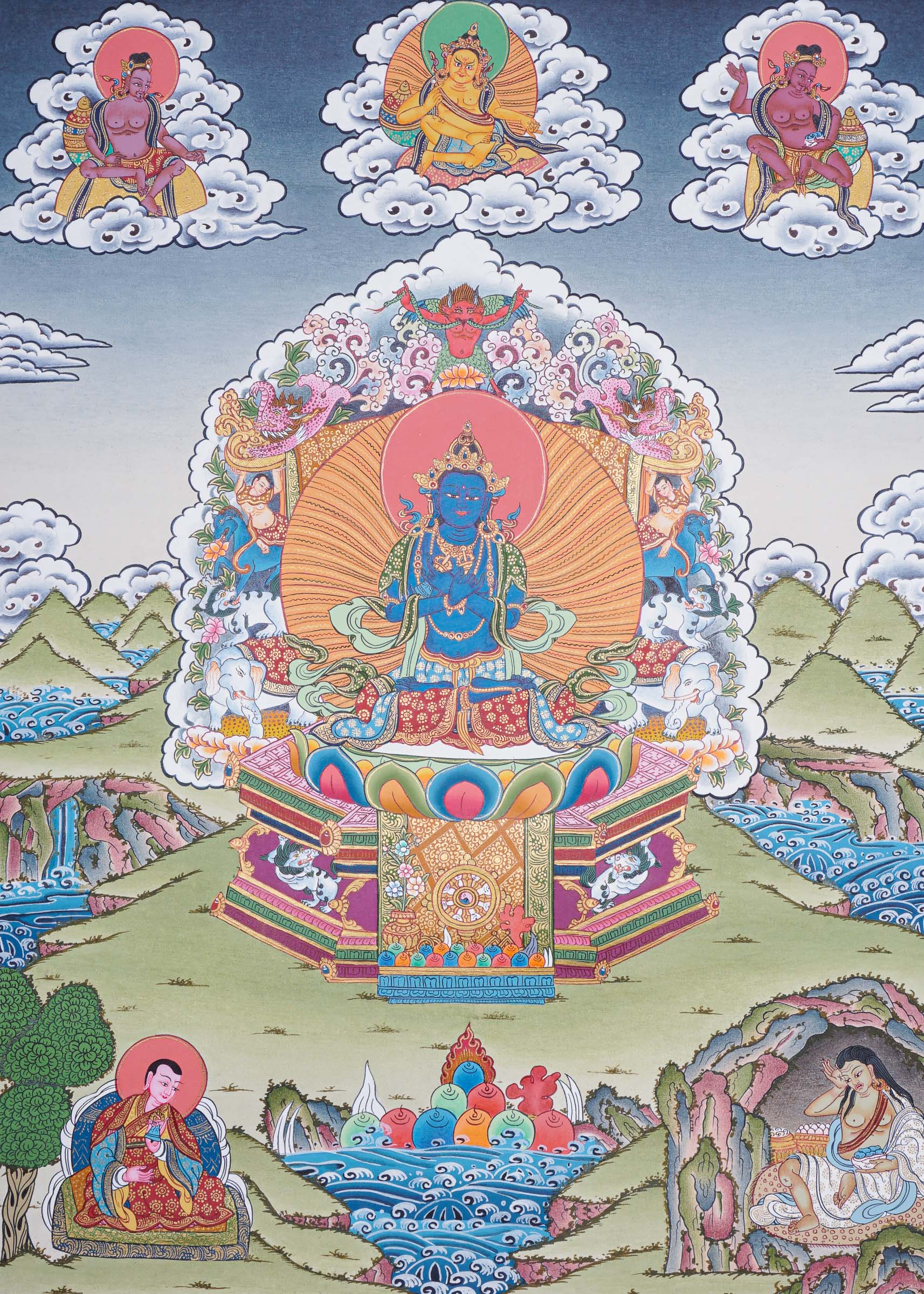 Vajradhara Thangka for spirituality and meditation 