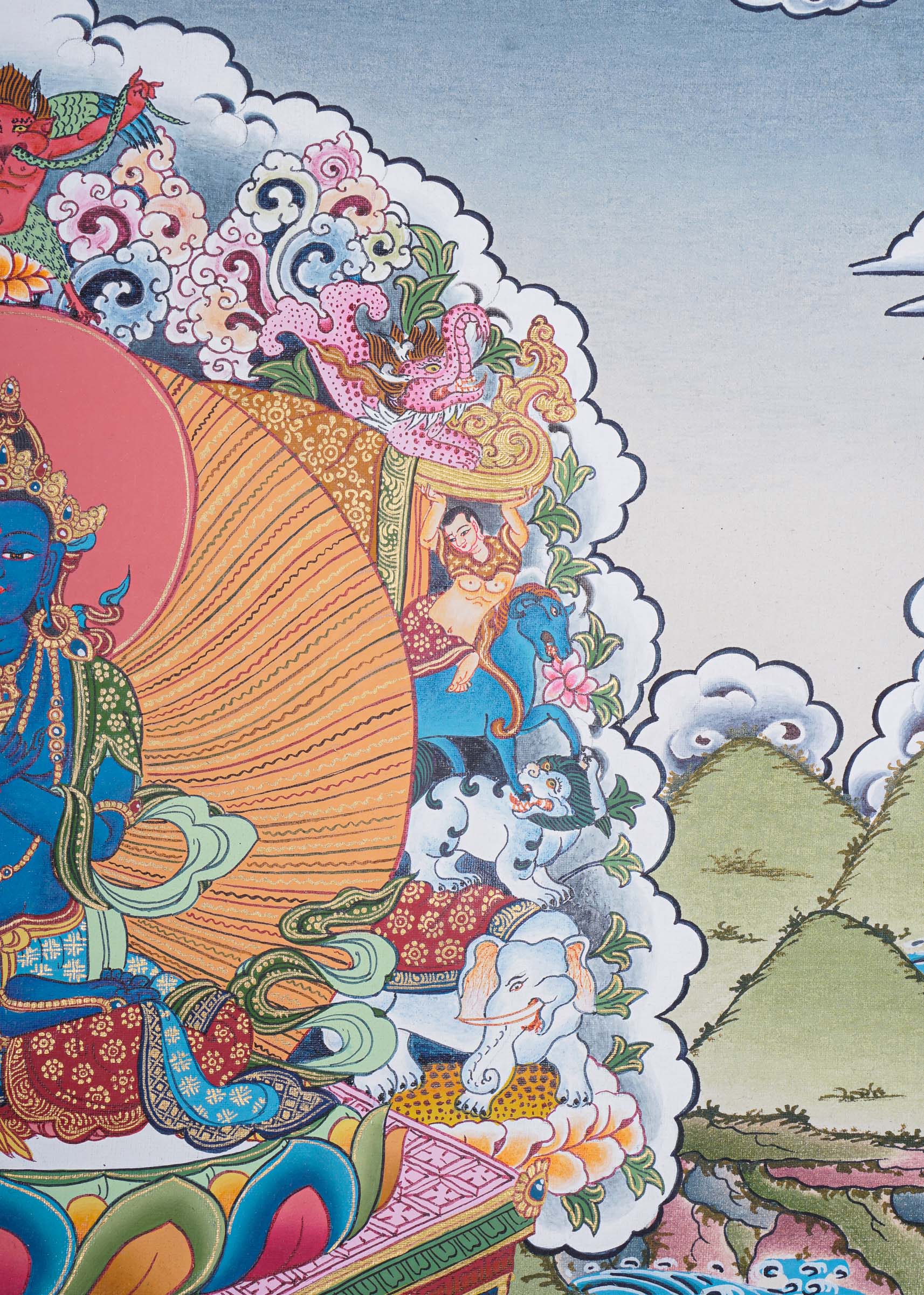 Vajradhara Thangka for spirituality and meditation 