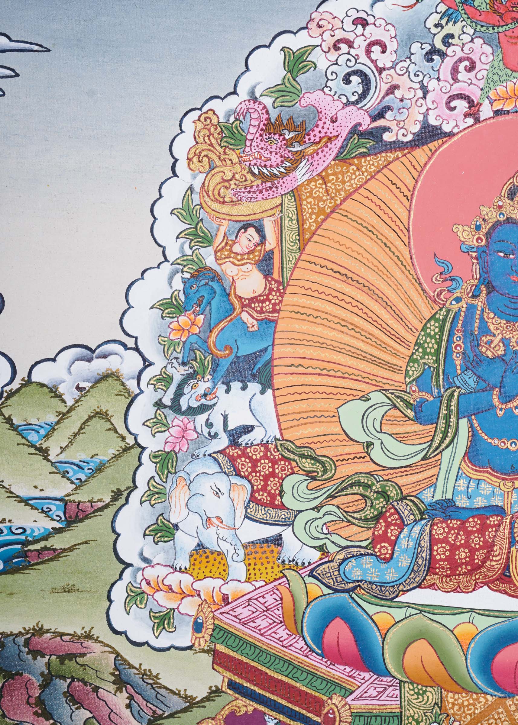 Vajradhara Thangka for spirituality and meditation 