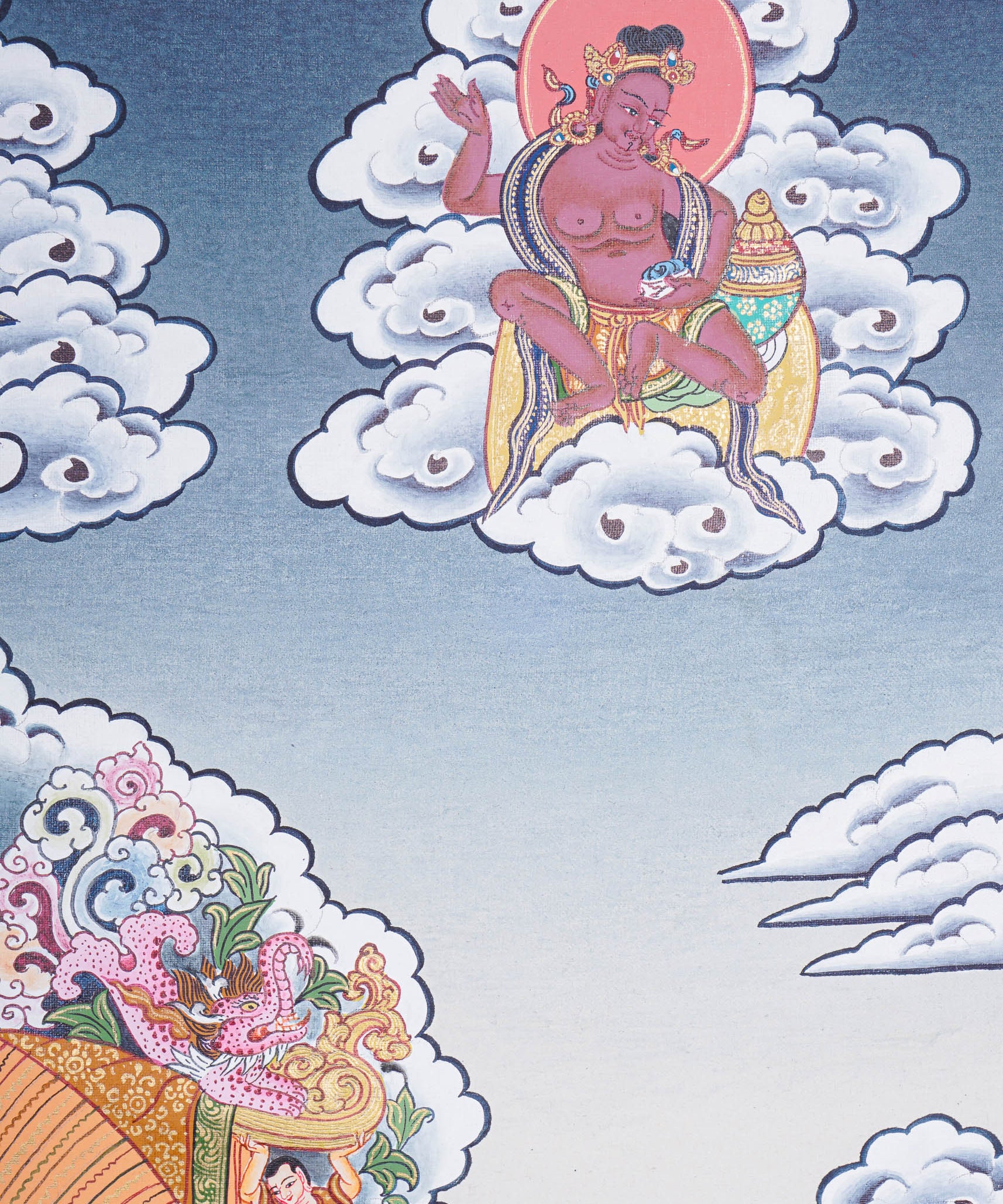 Vajradhara Thangka for spirituality and meditation 