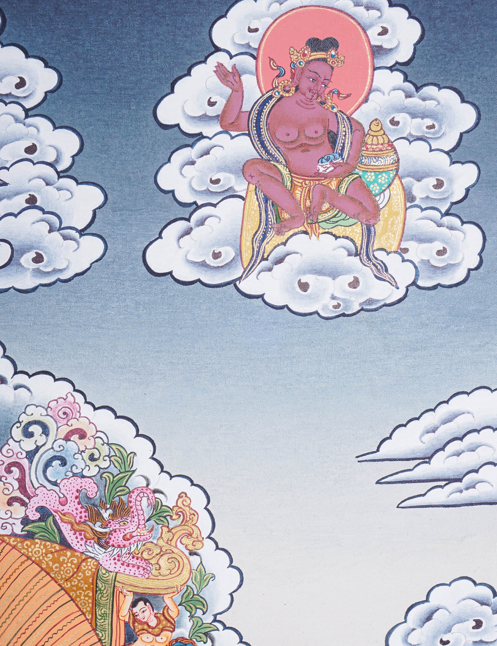 Vajradhara Thangka for spirituality and meditation 