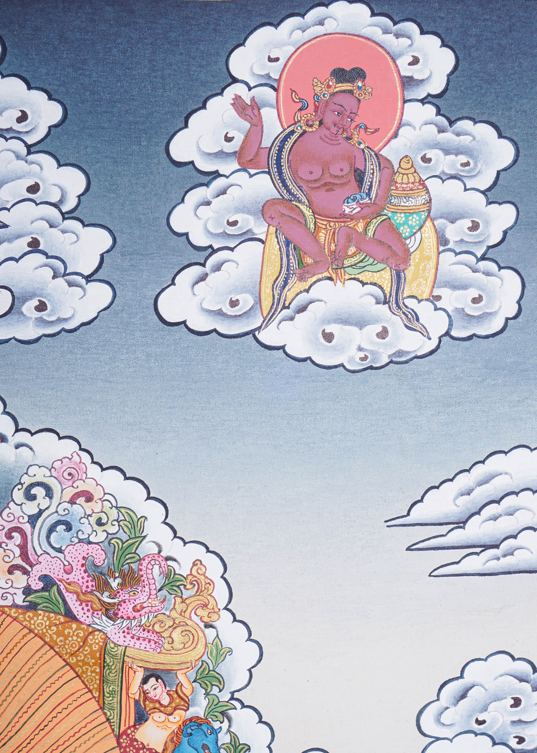 Vajradhara Thangka for spirituality and meditation 