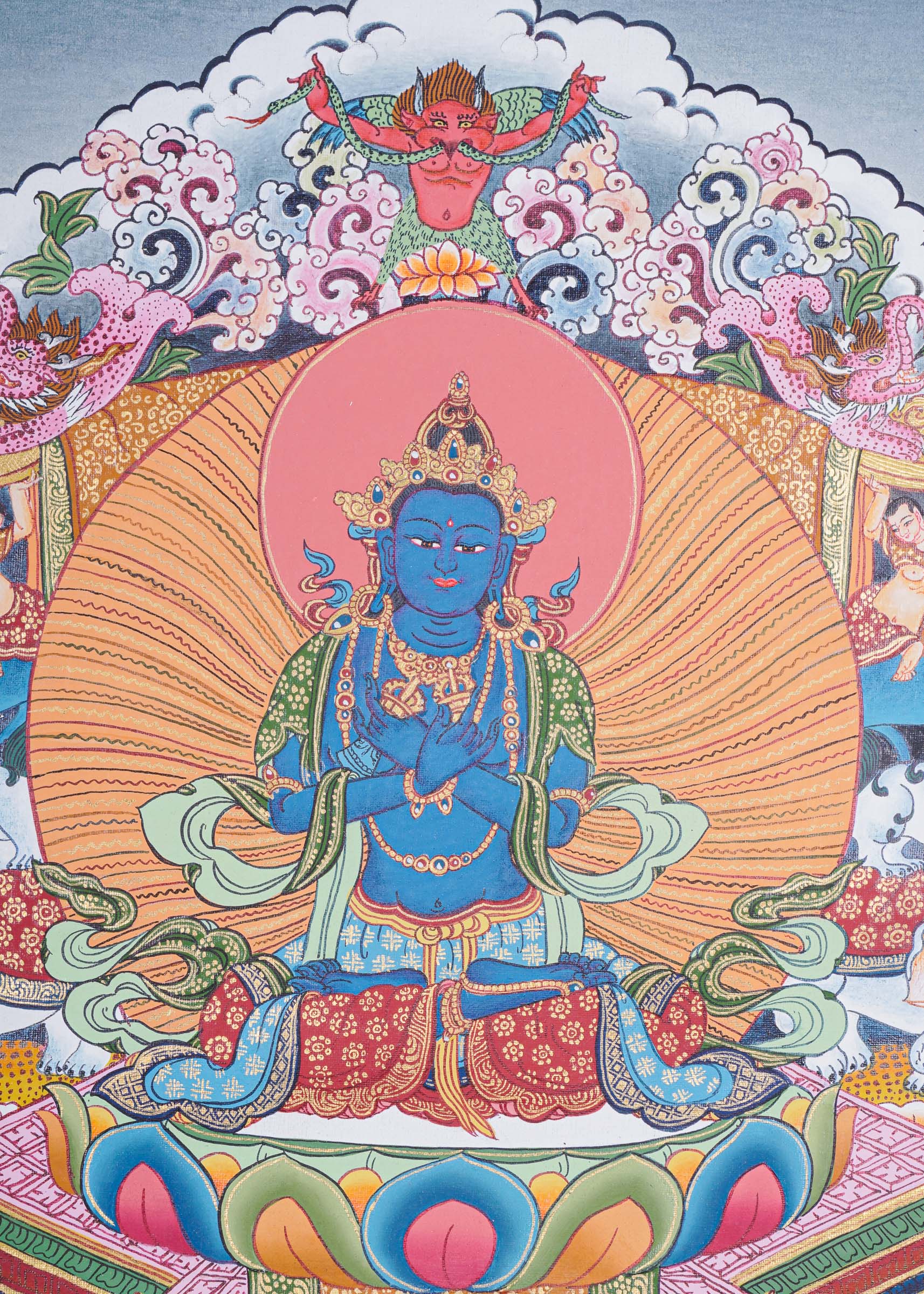 Vajradhara Thangka for spirituality and meditation 