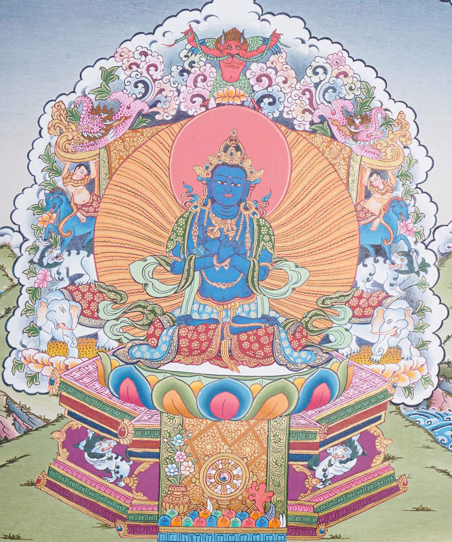 Vajradhara Thangka for spirituality and meditation 