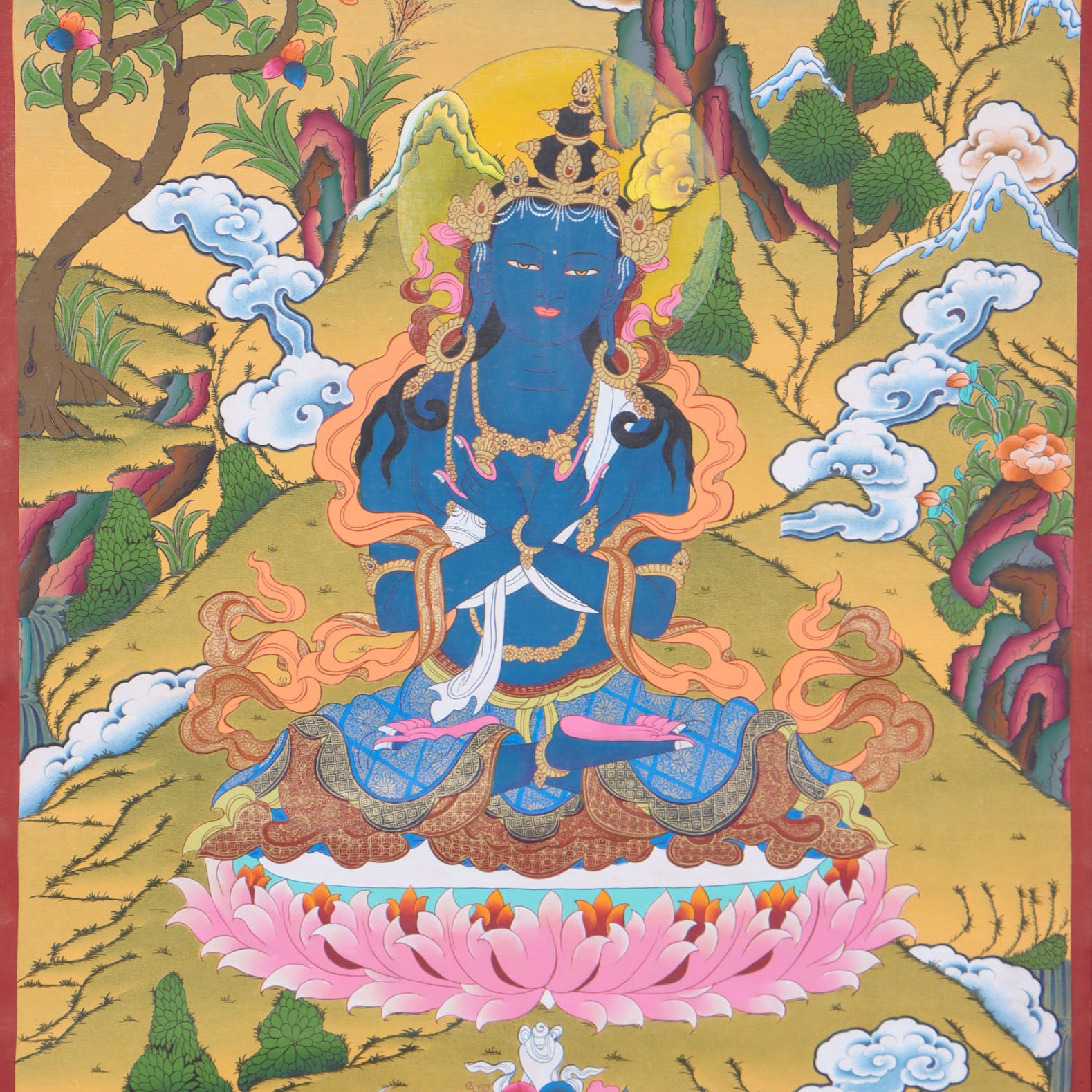 Vajradhara Thangka for wisdom in the path to enlightenment. 