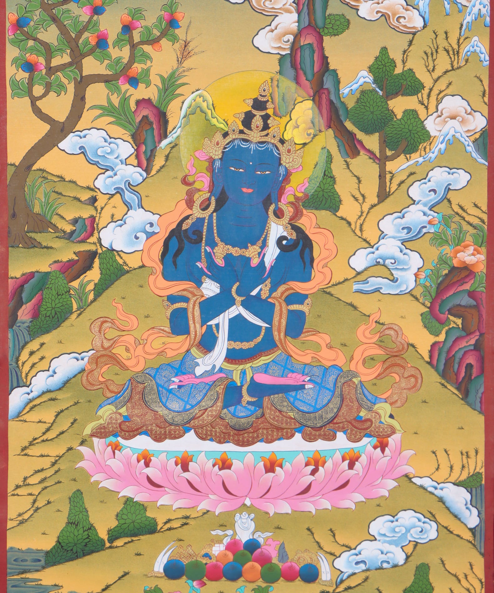 Vajradhara Thangka for wisdom in the path to enlightenment. 