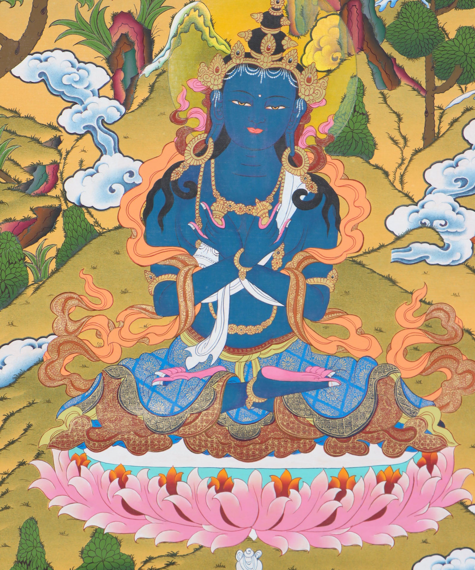 Vajradhara Thangka for wisdom in the path to enlightenment.