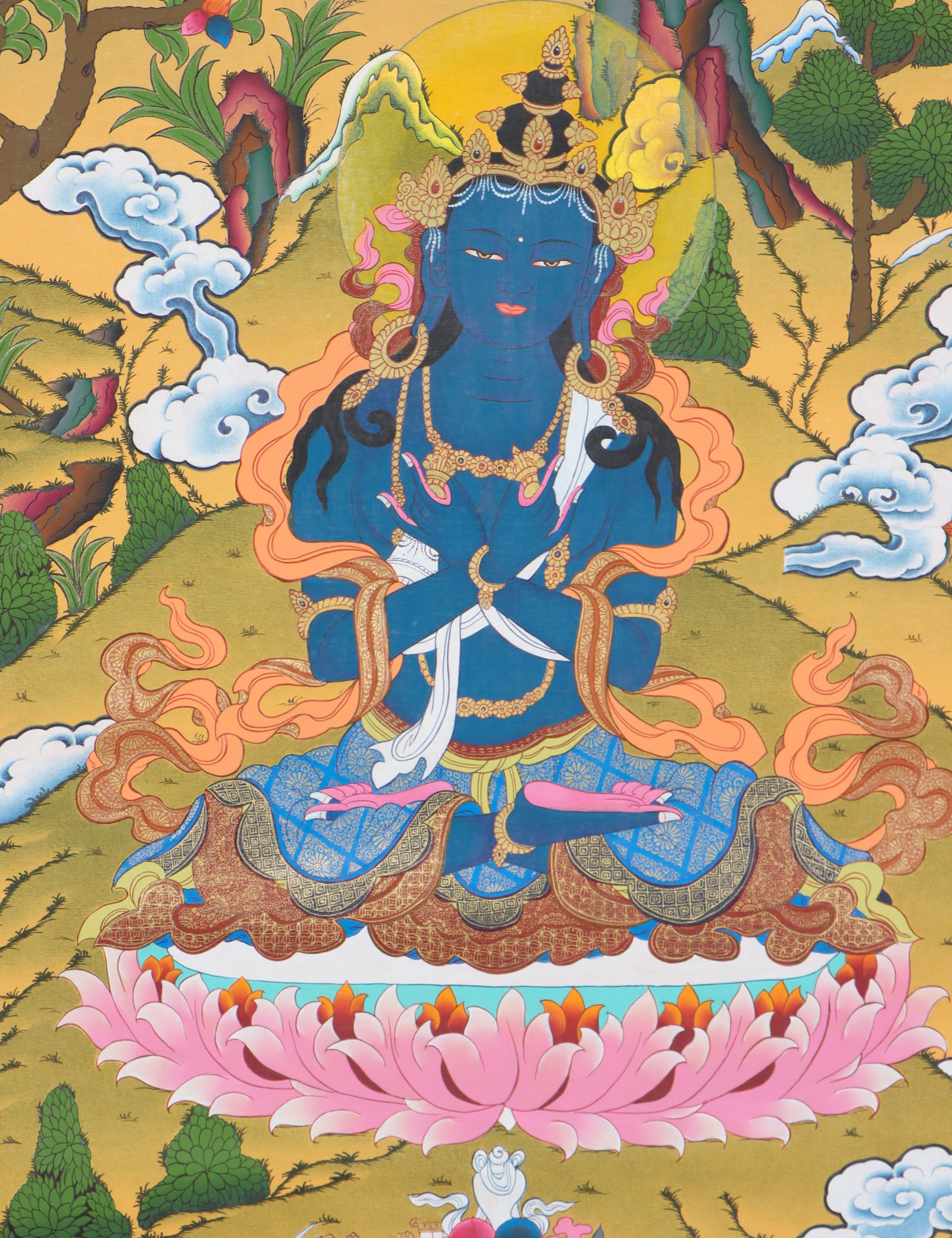 Vajradhara Thangka for wisdom in the path to enlightenment.