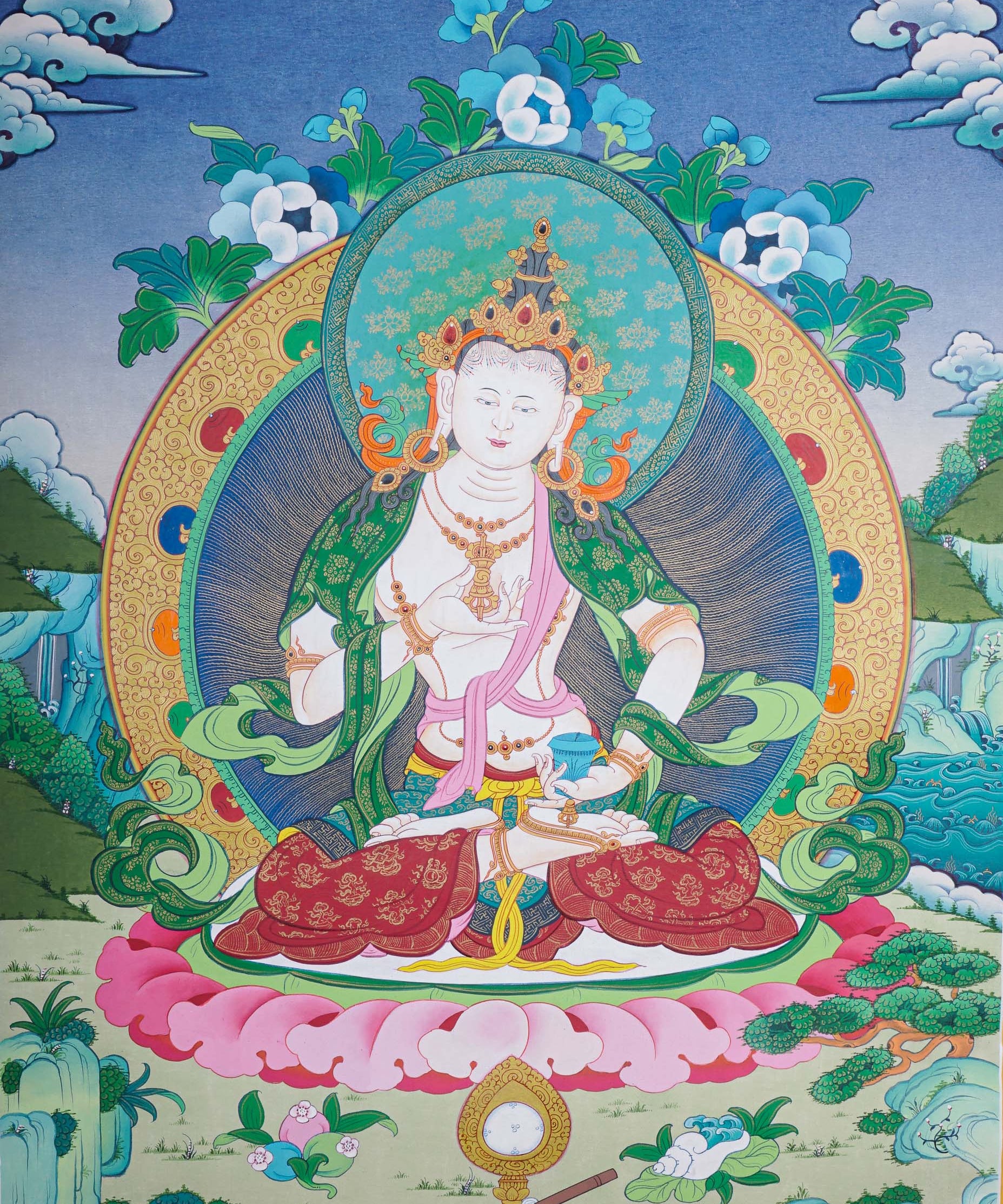 Vajrasattva Thangka Painting - Tibetan Art