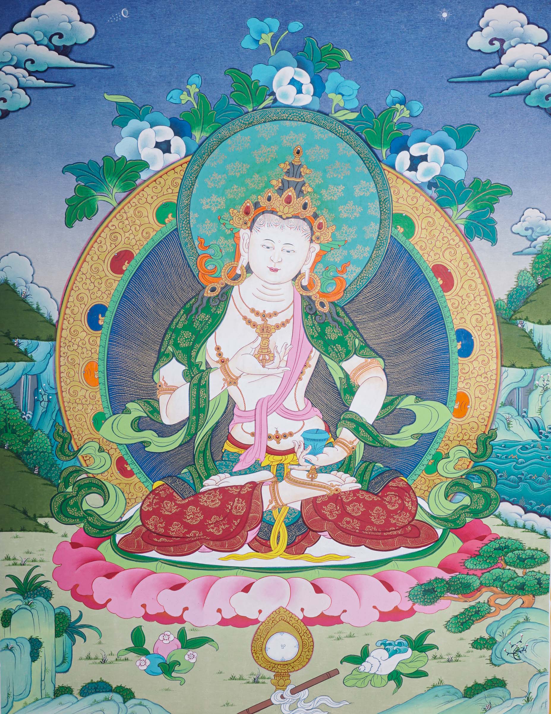 Vajrasattva Thangka Painting - Tibetan Art