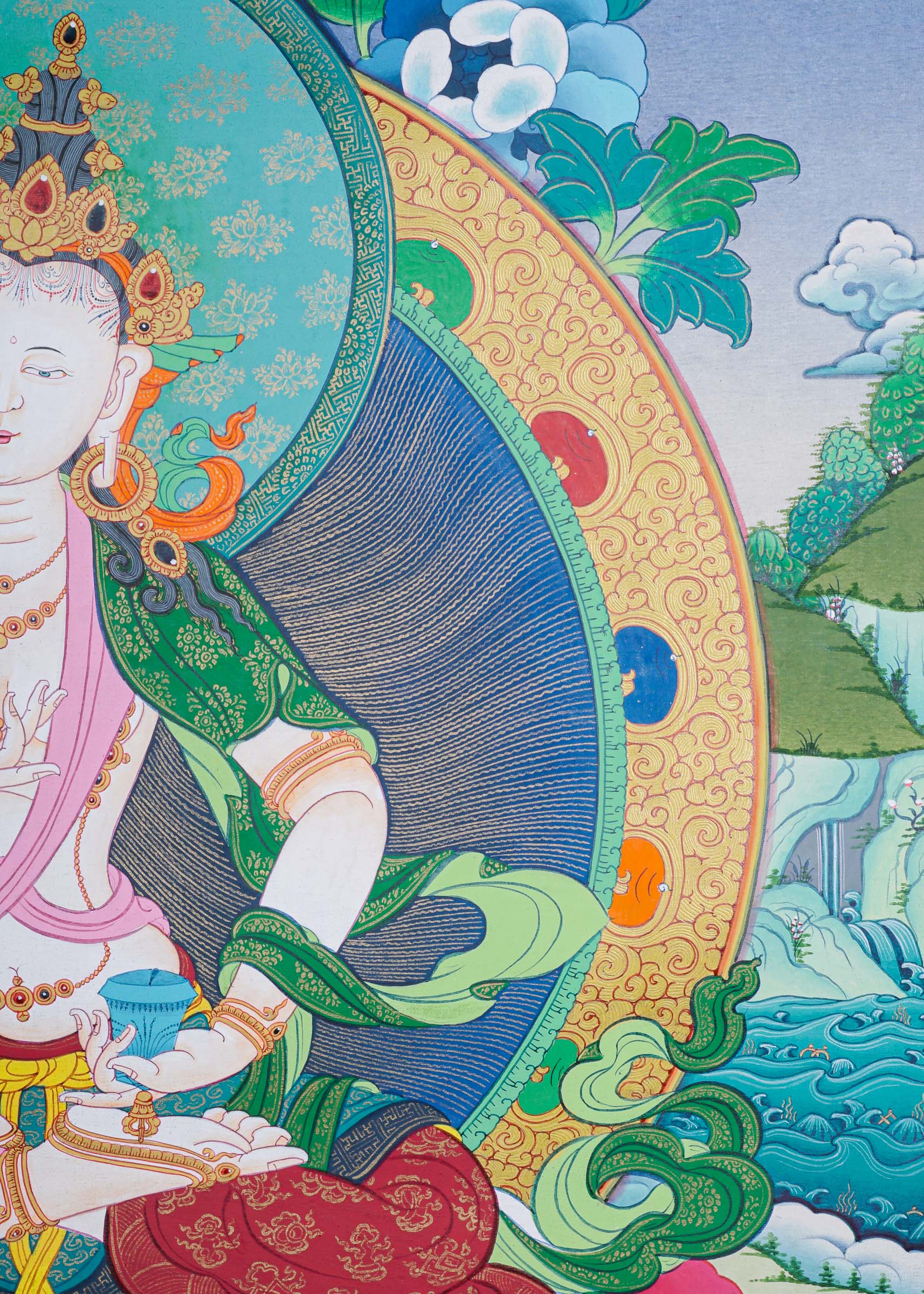 Vajrasattva Thangka Painting - Tibetan Art