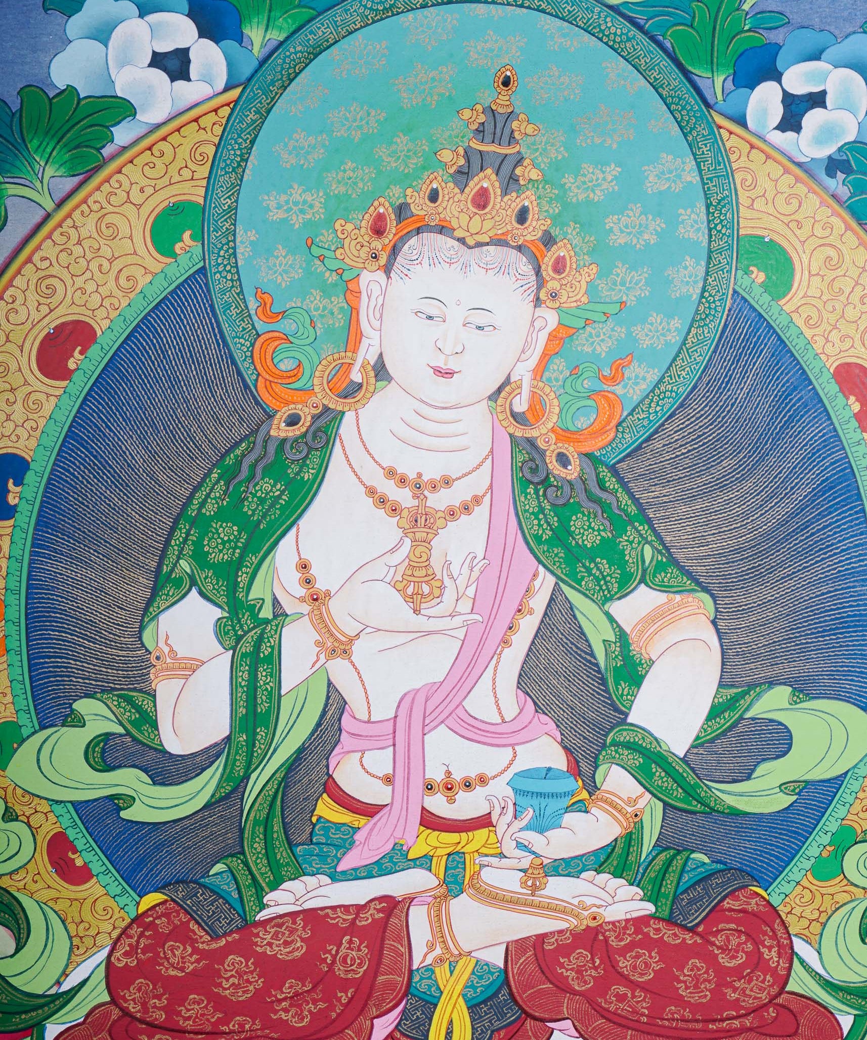 Vajrasattva Thangka Painting - Tibetan Art