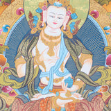 Vajrasattva Brocade Thangka Painting - Himalayas Shop