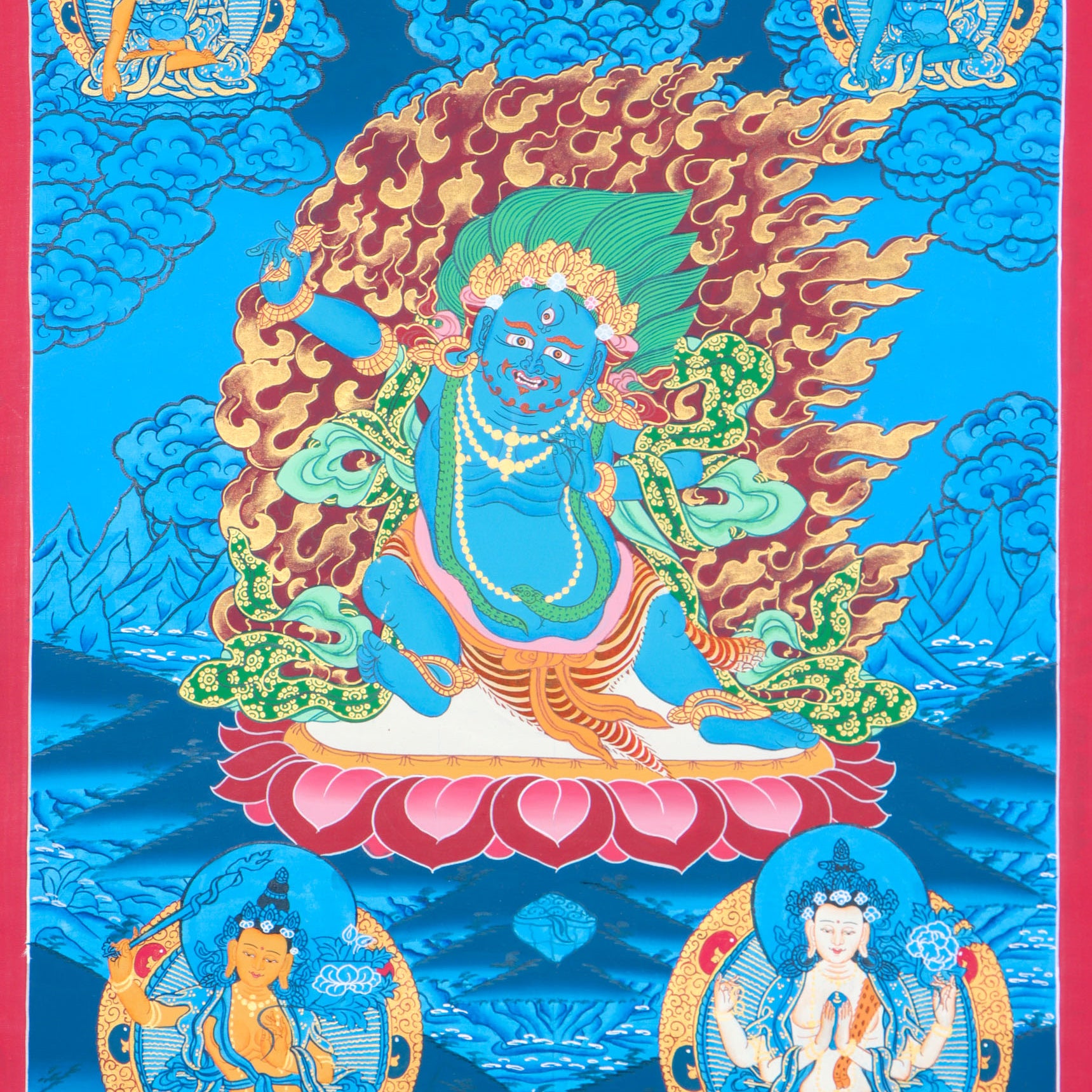 Vajrapani Thangka for removal of obstacles, spiritual strength, and protection.