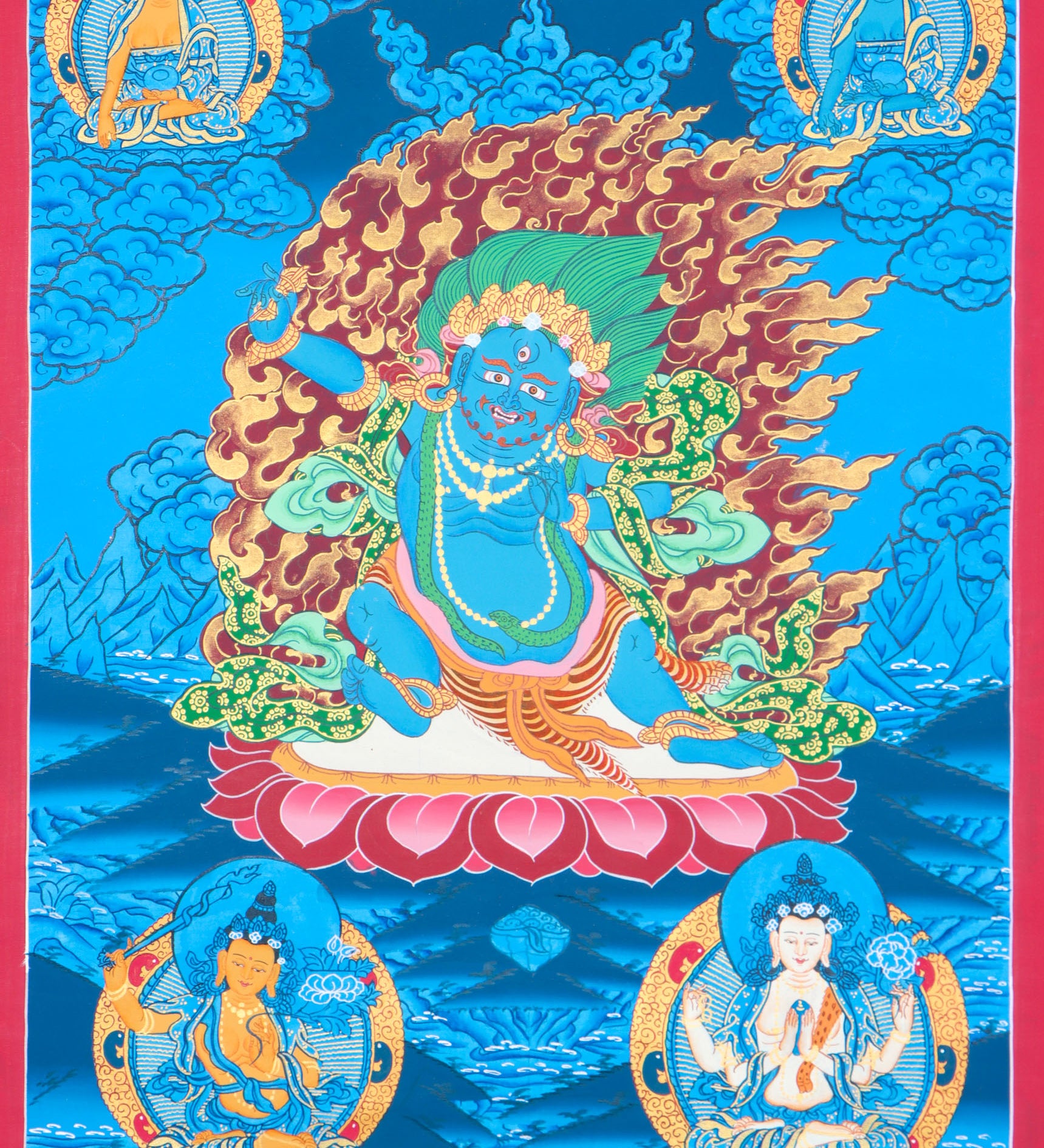 Vajrapani Thangka for removal of obstacles, spiritual strength, and protection.