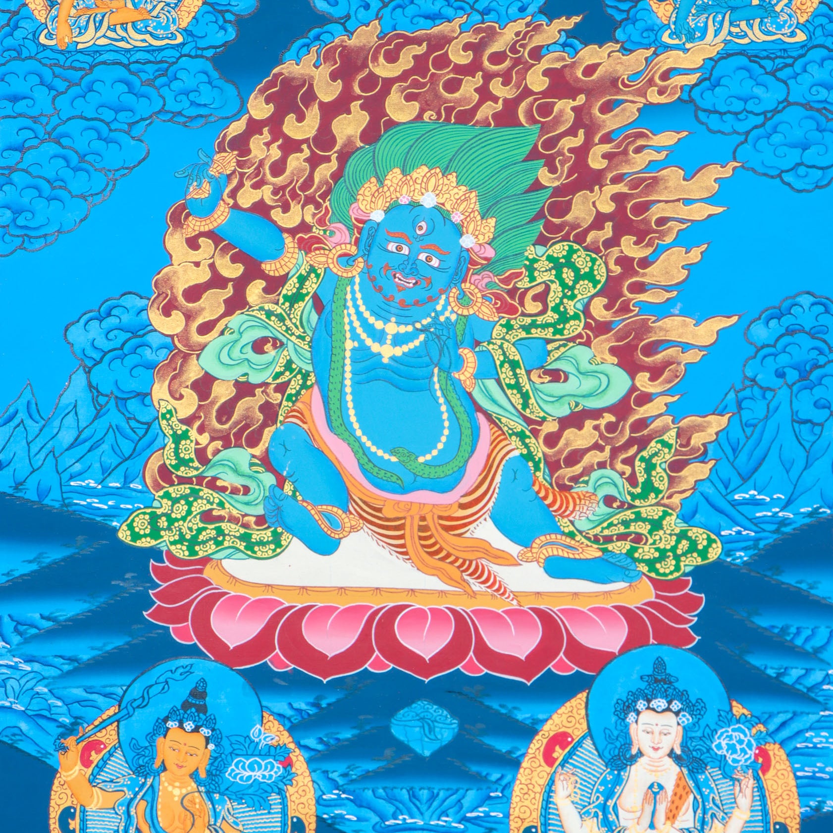 Vajrapani Thangka for removal of obstacles, spiritual strength, and protection.